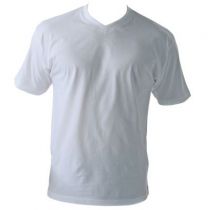 T-Shirt Col V Blanc MAVERICK d\'Adamo