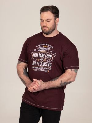 T-shirt Manches Courtes Bordeaux Duke Du 3XL au 8XL