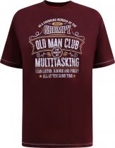 T-shirt Manches Courtes Bordeaux Duke Du 3XL au 8XL