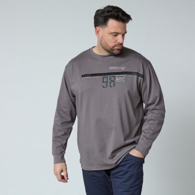 T-shirt Manches Longues Gris All Size du 3XL au 8XL