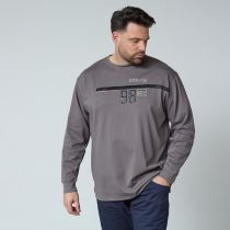 T-shirt Manches Longues Gris All Size du 3XL au 8XL