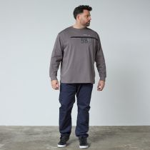 T-shirt Manches Longues Gris All Size du 3XL au 8XL
