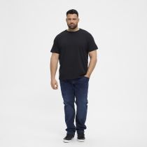 T-Shirt Noir Manches Courtes Col Rond Coton All Size