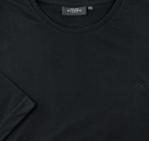 T-shirt noir manches courtes col rond Kitaro
