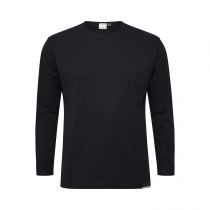 T-Shirt Noir Manches Longues Col Rond 100% Coton All Size