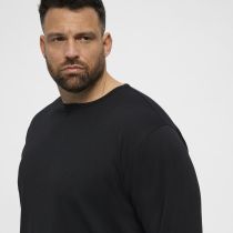 T-Shirt Noir Manches Longues Col Rond 100% Coton All Size