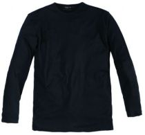 T-Shirt Noir Manches Longues Col Rond 100% Cotton All Size