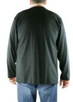 T-Shirt Noir Manches Longues Col Rond 100% Cotton All Size