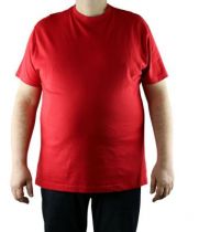 T-Shirt Rouge Manches Courtes Col Rond 100% Coton All Size