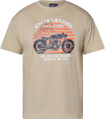 Tshirt Manches Courtes Beige All Size du 3XL au 8XL
