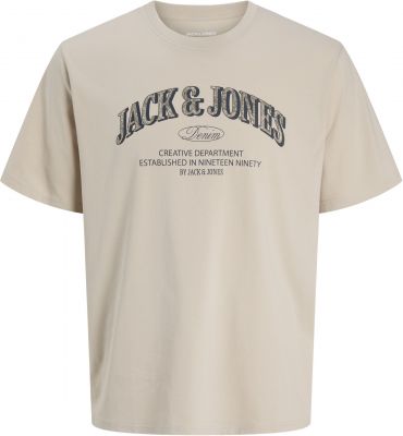 Tshirt Manches Courtes Beige Jack&Jones du 3XL au 8XL