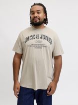 Tshirt Manches Courtes Beige Jack&Jones du 3XL au 8XL