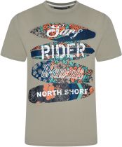 Tshirt Manches Courtes Beige Kam du 2XL au 8XL