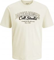 Tshirt Manches Courtes Blanc Cassé Jack&Jones du 3XL au 8XL
