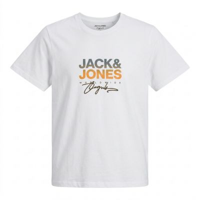 Tshirt Manches Courtes Blanc Jack&Jones du 3XL au 6XL