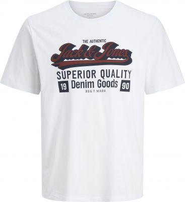 Tshirt Manches Courtes Blanc Jack&Jones du 3XL au 8XL