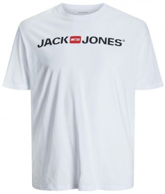 Tshirt Manches Courtes Blanc Jack&Jones du 4XL au 8XL