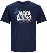 Tshirt Manches Courtes Bleu Marine Jack&Jones du 3XL au 6XL