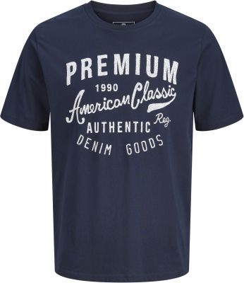 Tshirt Manches Courtes Bleu Marine Jack&Jones du 3XL au 8XL