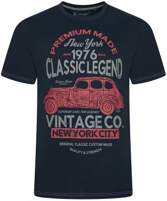 Tshirt Manches Courtes Bleu Marine Kam du 2XL au 8XL