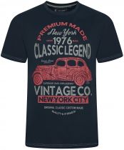 Tshirt Manches Courtes Bleu Marine Kam du 2XL au 8XL