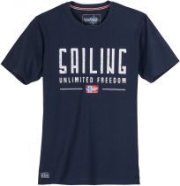 Tshirt Manches Courtes Bleu Marine Redfield du 3XL au 10XL