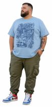 Tshirt Manches Courtes Bleu Redfield du 3XL au 10XL