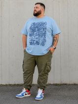 Tshirt Manches Courtes Bleu Redfield du 3XL au 10XL