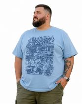 Tshirt Manches Courtes Bleu Redfield du 3XL au 10XL