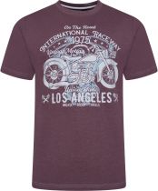 Tshirt Manches Courtes Bordeaux Kam du 3XL au 8XL