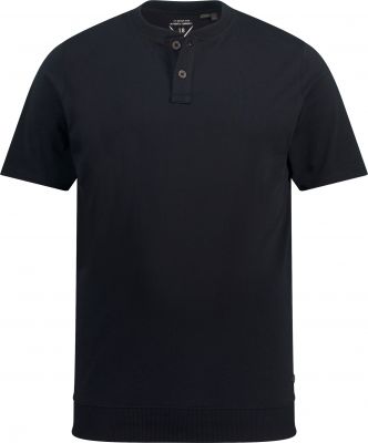 Tshirt Manches Courtes Col Tunisien Noir du 3XL au 7XL