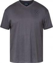 Tshirt Manches Courtes Col V Gris All Size du 3XL au 8XL