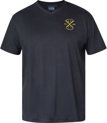 Tshirt Manches Courtes Col V Noir All Size du 3XL au 8XL