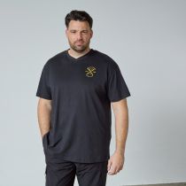 Tshirt Manches Courtes Col V Noir All Size du 3XL au 8XL