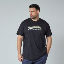 Tshirt Manches Courtes Col V Noir All Size du 3XL au 8XL