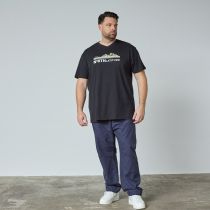 Tshirt Manches Courtes Col V Noir All Size du 3XL au 8XL
