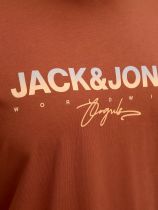 Tshirt Manches Courtes Marron Jack&Jones du 3XL au 8XL