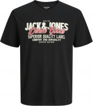 Tshirt Manches Courtes Noir Jack&Jones du 3XL au 8XL