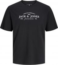 Tshirt Manches Courtes Noir Jack&Jones du 3XL au 8XL