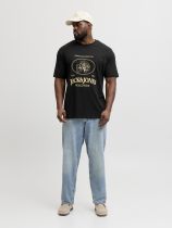 Tshirt Manches Courtes Noir Jack&Jones du 3XL au 8XL
