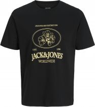 Tshirt Manches Courtes Noir Jack&Jones du 3XL au 8XL