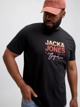 Tshirt Manches Courtes Noir Jack&Jones du 3XL au 8XL