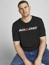 Tshirt Manches Courtes Noir Jack&Jones du 4XL au 8XL