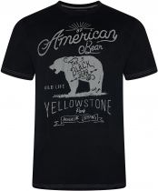 Tshirt Manches Courtes Noir Kam du 2XL au 8XL