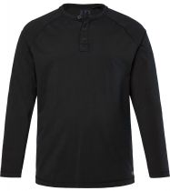 Tshirt Manches Longues Col Tunisien Noir du 3XL au 7XL