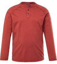 Tshirt Manches Longues Col Tunisien Rouge du 3XL au 7XL