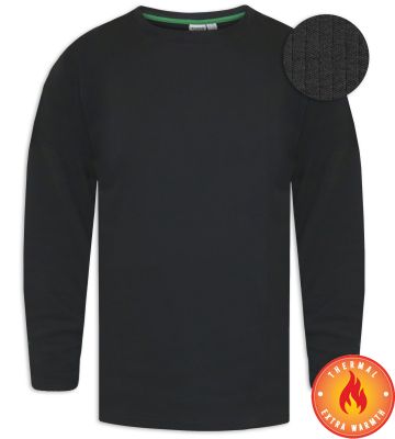 Tshirt Manches Longues Doux & Chaud Noir Duke Du 2XL au 8XL