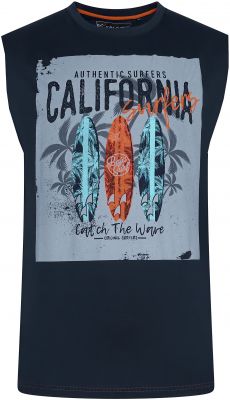 Tshirt Sans Manches Bleu Marine Kam du 2XL au 8XL
