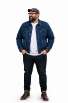 Veste Jean Stretch Indigo Kam du 2XL au 8XL